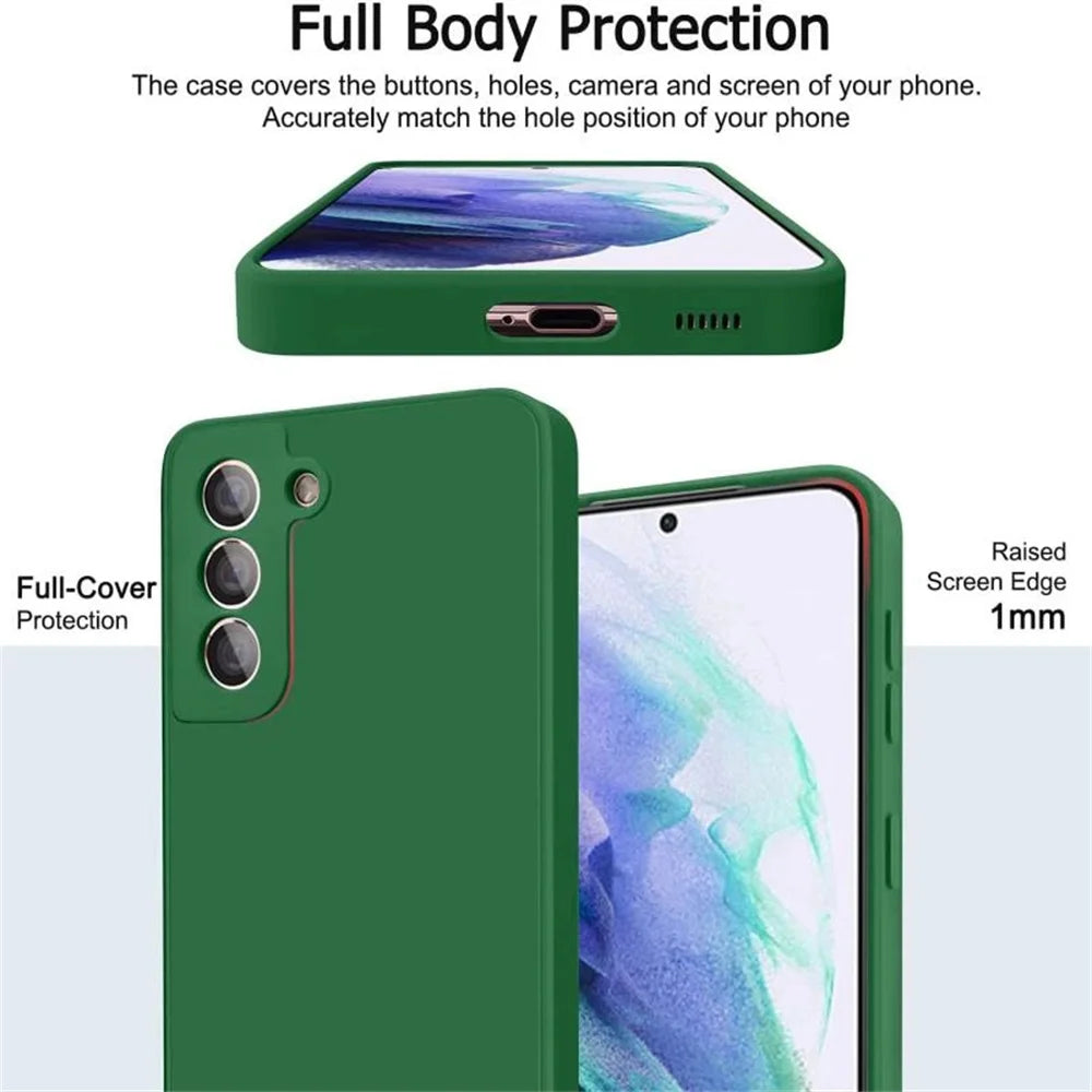 luxury Liquid Silicone Case for Samsung S24 Galaxy S20 S21 S22 S23 FE Plus Note10 20 A52 A31 A41 A71 A51 A72 A70 A50 Coque