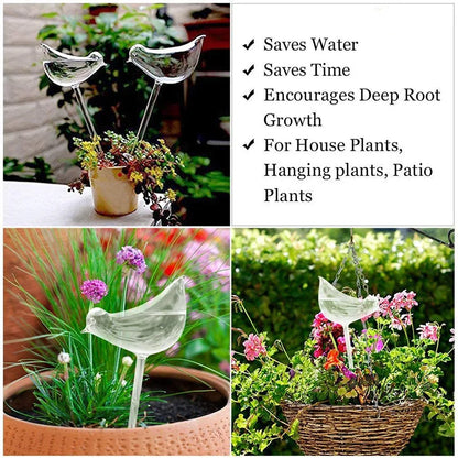 Automatic Plant Watering Bulbs Self Watering Ball/Bird Shape Water Device Drip Irrigation System for Home Garden Flower Plants